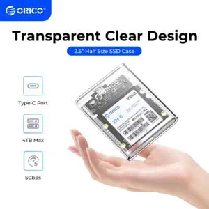 ORICO 2.5inch Half Size SSD Case Type-C Hard Drive Enclosure 5Gbps - Picture 1 of 6