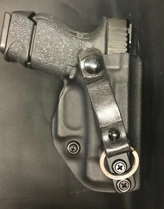 Boltaron Tuckable IWB Gun Holster Forward Cant with Leather Belt Loop - Picture 1 of 9