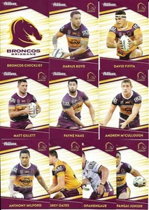2020 Nrl Traders Base Team Set (10 Cards) BRONCOS - Picture 1 of 3