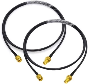 Bingfu RP-SMA Stecker auf RP-SMA Buchse Kabel 1m RG174 2St für Mini PCI Express - Bild 1 von 5