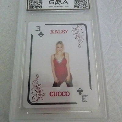 KALEY CUOCO PENNY THE BIG BANG THEORY FRENCH STYLE PLAYING CARD 3C GRADED 9 L@@K - Image 1 of 2