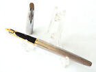 VTG Waterman Fountain Pen 18K Gold EF Nib Silverplate Barrel Cartridge-filled
