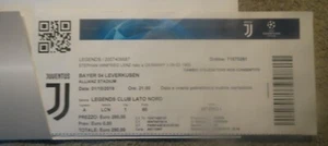 Ticket / Eintrittskarte   19/20    CL   Juventus Turin - Bayer Leverkusen - Bild 1 von 2