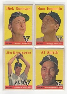 1958 Topps 4 Karten White Sox Lot mit Donovan Esposito VINTAGE STAR G-EX LOL1 - Bild 1 von 2