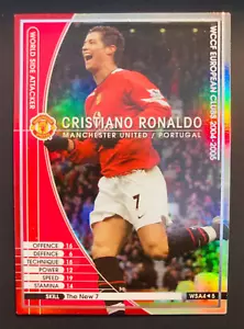 2004-05 Panini SEGA WCCF WSA4 Cristiano Ronaldo Manchester United refractor card - Picture 1 of 1