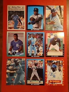 Bo Jackson NICE 9 CARD ODDBALL RARE LOT Kansas City Royals Baseball Cards - Picture 1 of 3