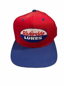 VIntage Riverside Lures Fishing Snapback Hat Cap New Old Stock With Cardboard - Picture 1 of 9