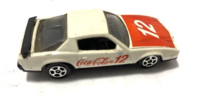 Vintage 1982 Corgi Pontiac Firebird SE Coca Cola 12 White Car Red Hood Britain - Image 1 of 4