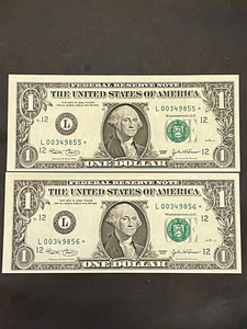 2003 UNC Marginal & Last Serial Numbers "5 & 6 are Lower" Error Star Notes - Picture 1 of 2
