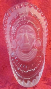 Vintage Heavy Viking Art Glass Native American Indian Chief Headdress Hand Made - Picture 1 of 15