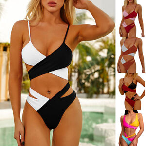 Bra Set Bikini Swimsuit Swimwear Beachwear Women Bandage Push-up Padded Bathing