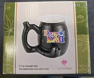 RoastandToast Dope Dad Pfeifentasse 11 Unzen Keramik Kaffeetasse mit integrierter Pfeife - Bild 1 von 2