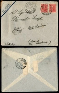 Colonie Eritrea - Adi Caiè 2.6.37 - due 75 cent (200) aerogramma per Padova - Picture 1 of 1