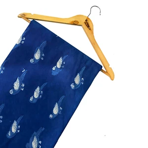 Indian Cotton Fabric Handmade Block Print 5 Yard Natural Color Bird Animal Print - Picture 1 of 4