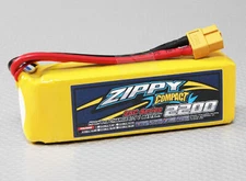 Zippy Compact 2200mah 4s 14.8v 25c Lipo Battery Xt60 Car Truck Heli Quad FPV