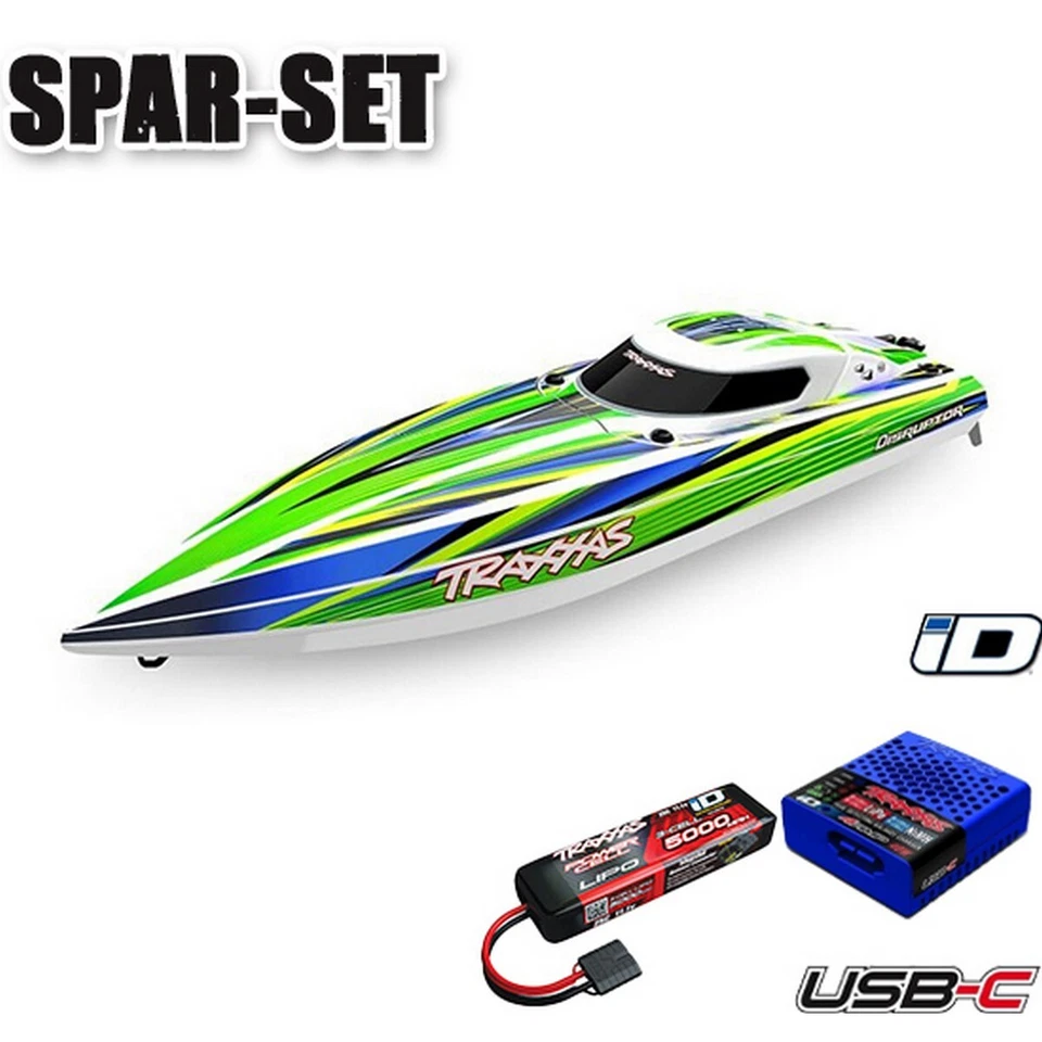 Traxxas 106064-4 Disruptor 26-Zoll V-Rumpf Rennboot - 3S LiPo Start-Set grün - Bild 1 von 1