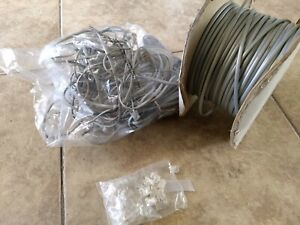 New Phone Cords wire cable Coil(150-200Ft) with Cable connecter 50 piece + extra