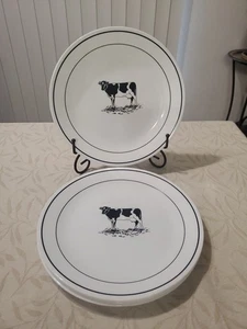 5 Corelle Annie’s Cows by Corning Dinner Plates Set EUC Rare - Picture 1 of 8