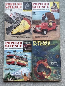 Vintage Popular Science Magazine Lot Of 4 - 1947 - 1951 - Picture 1 of 7