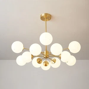 Mid Century Modern Sputnik Chandelier Globe Glass Ceiling Pendant Light Fixtures - Picture 1 of 72