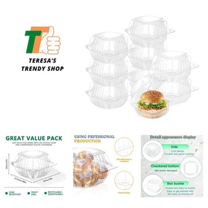 Versatile 200-Pack Disposable Clear Food Containers 5.8” for Cake, Pasta, & More - Picture 1 of 9