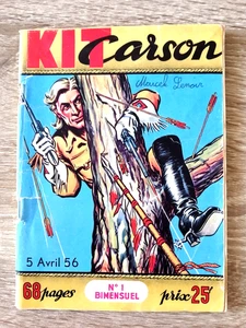 ancienne TRÈS RARE KIT CARSON n° 1 IMPERIA 5/4/1956 La bataille de Buffalo-Creek - Picture 1 of 7