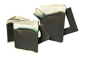 Art Pottery Tesoro Jan Burtz Bella Porcelain Coffe Pot Creamer Sugar Set SIGNED - Picture 1 of 13