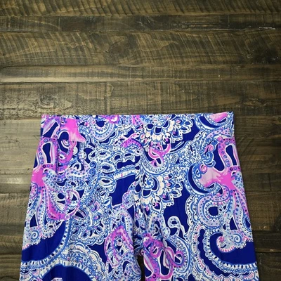 Lilly Pulitzer Bal Harbour Palazzo Pants 32" Blue Purple Large - Image 1 of 4