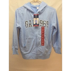 Gap Full Zip Hoodie Sweater Unisex Kids Blue Size 8 Camo  6686 - Picture 1 of 6