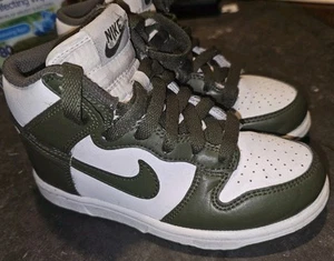 Nike Dunk High Cargo Khaki Hunter Green (GS) Kids Shoe Size 12C DD2314-105 - Picture 1 of 7