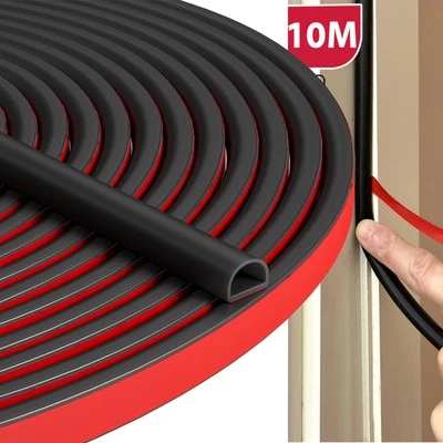 10m Autotürdichtung D-Typ Gummidichtung Selbstklebend Dichtband Auto Tür Fenster - Bild 1 von 4