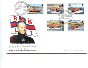 Isle of Man 1991 RNLI FDC cancelled Port St Mary handstamp - Imagen 1 de 1