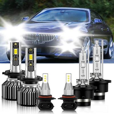 For BMW 650i 2006-2007 6x LED Headlight High&Low Beam Fog Light Kit Bulb White - Image 1 of 4