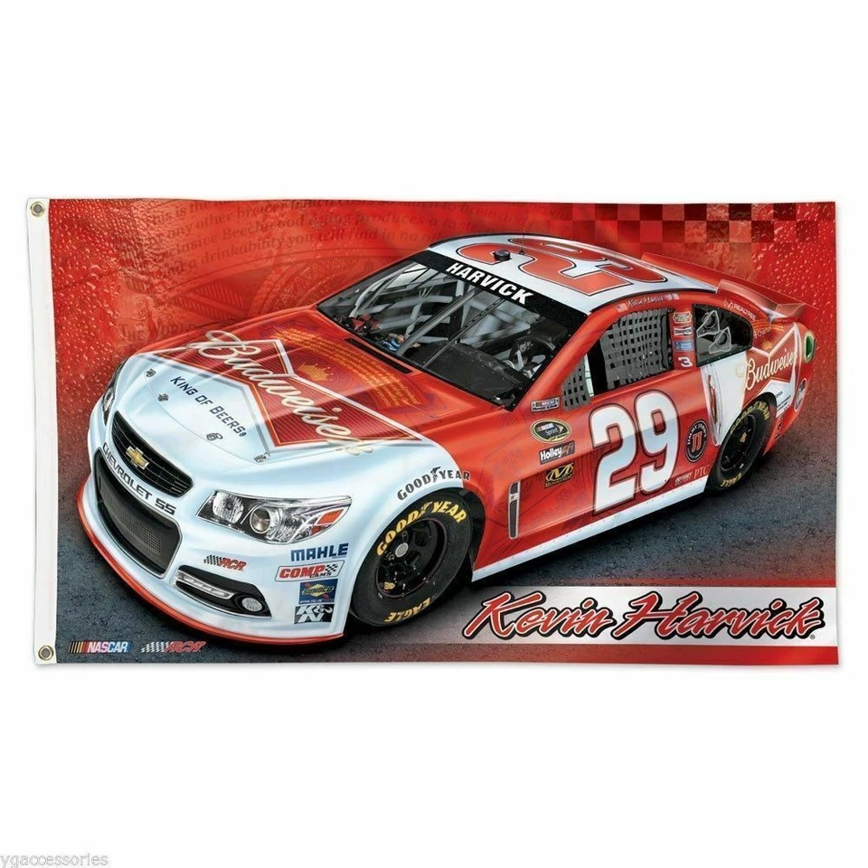 Nascar Kevin Harvick #29 Wincraft 3' X 5' bandera de lujo con ojales de metal ¡NUEVO! Foto 1 de 1