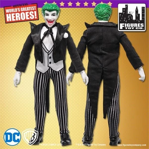 Figura de acción Batman Retro Series: Joker in Black Esmoquin MEGO como 8" Foto 1 de 4