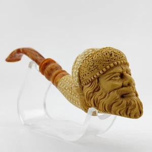 Santa Claus Meerschaum Pipe,With Case,Block Meerschaum,Unique Meerschaum Pipes - Picture 1 of 9