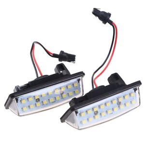 2Pcs Xenon White 18-LED License Plate Light Lamp for Nissan Altima Maxima Murano