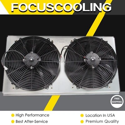 RADIADOR ALUMINIO 16" CUBIERTA VENTILADOR PARA 88-99 CHEVY GMC C/K 1500 2500 3500 5.0-7.4L Foto 1 de 4