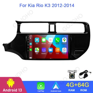 4+64GB For Kia Rio K3 2012-2014 Car Stereo Radio CarPlay Android 13 GPS Navi BT - Picture 1 of 20