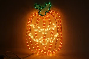 18" in Rope Light Pumpkin Sculpture. Halloween Decor. Indoor/Outdoor. - Bild 1 von 9