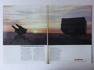 4/1990 PUB RAYTHEON HAWK MISSILE AIR DEFENSE SYSTEM MRSR SURVIVABLE RADAR AD - Imagen 1 de 2