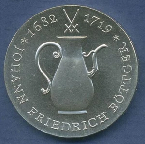 RDA 10 marcos 1969 Johann Friedrich Böttger, J 1527 vz/st (m3848) - Imagen 1 de 2