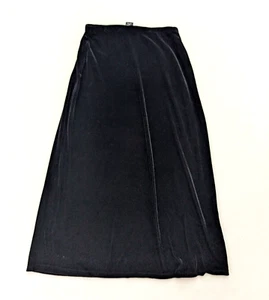 Gap Girl's Skirt Size XL Black Velvet Textured Velour Elastic Waist Midi Maxi - Picture 1 of 14