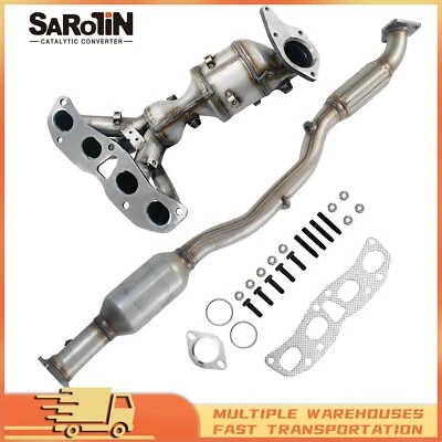 Both Catalytic Converters for 2007-2012 Nissan Altima 2.5L Manifold and Flex Foto 1 de 4