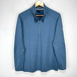 Kuhl Half Zip Pullover Men Medium Blue Poly Tencel Stretch Outdoor Wicking Hike - Picture 1 of 10