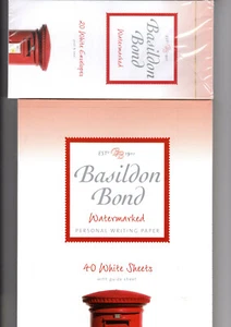 Basildon Bond Writing Pad & Envelopes Medium size White Colour. Watermarked - Picture 1 of 1