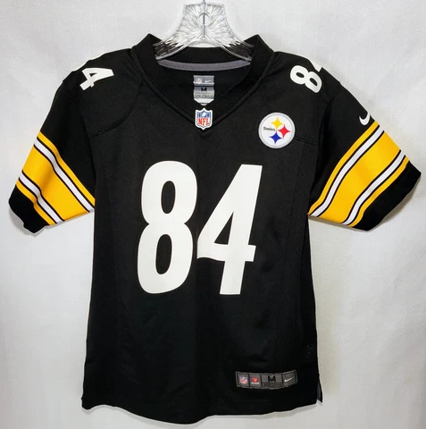 Nike Pittsburgh Steelers #84 Antonio Brown Youth Size M 10-12 Black NFL On Field Cover