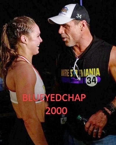 FOTO DE LUCHA LIBRE SHAWN MICHAELS & RONDA ROUSEY CHICA LUCHADORA 8 X 10 WWE Foto 1 de 1