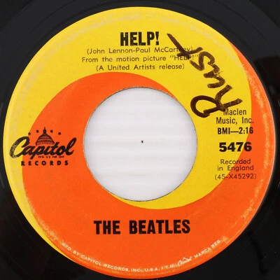 The Beatles – Help! / I'm Down - 1965 45 rpm 7" Single Vinyl Record Mono LA 5476 - Image 1 of 4