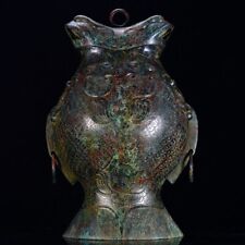 China Western Zhou Bronze vase bottle pot kettle Ware Weathered nature sculpture